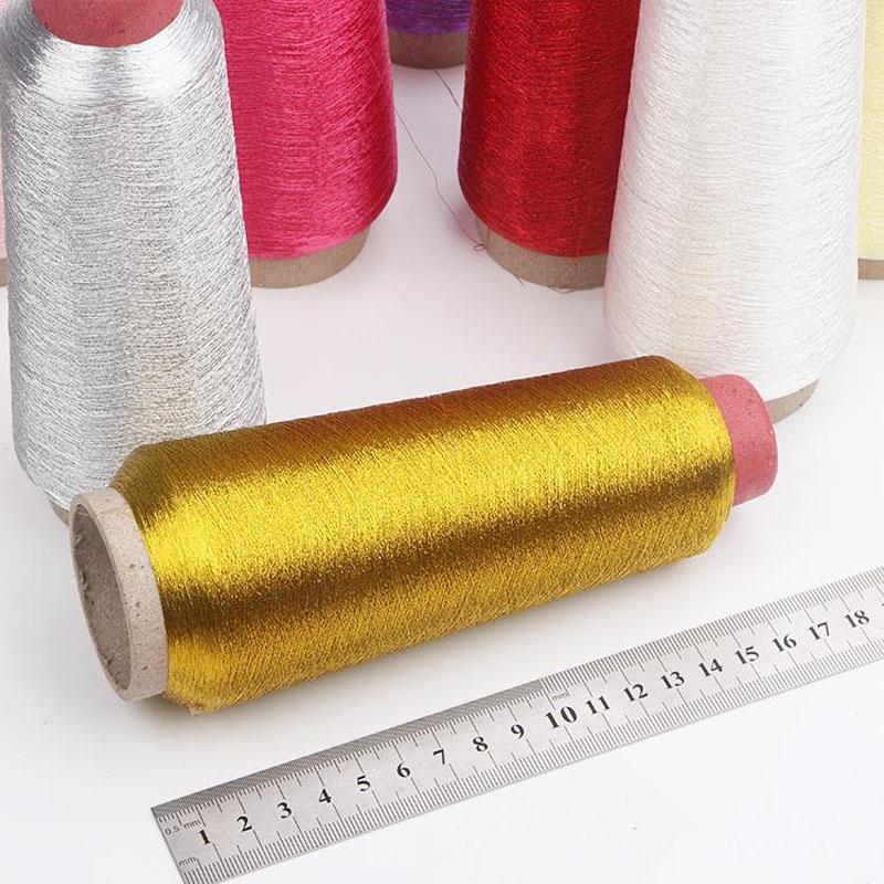 1Pcs 3200M/Roll Metallic Embroidery Crochet Knitting Yarn Cross Stitch Metallic Yarn Threads Embroidery Threads