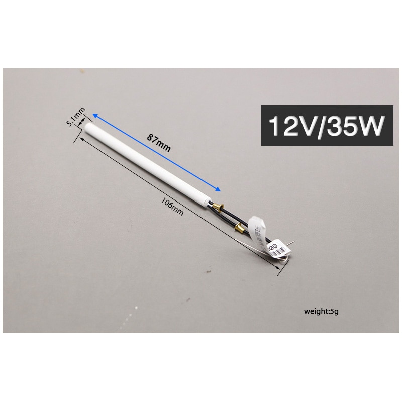 Calentador eléctrico de hierro de 12V, 24V, 48V, 35W, con núcleo de soldadura de estilo térmico, con calefacción interior para plancha de 12V y 35W, 2 unidades