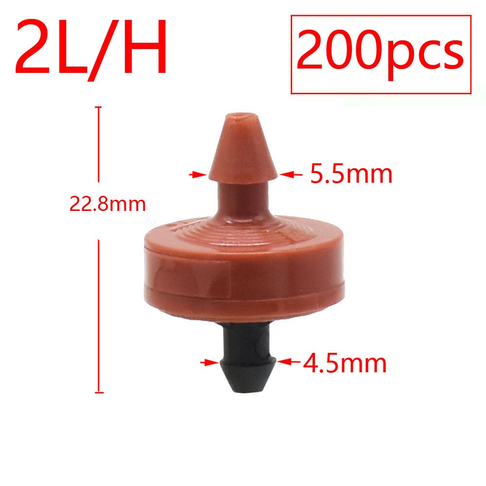 2L 4L 8L Pressure Compensating Dripper 2/4-way Arrow Dropper Connector Cross Water Splitter For Arrow Drip System Emitter: Brown
