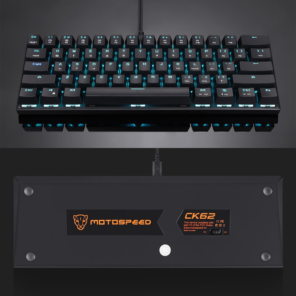 Motospeed CK62 BT3.0 USB clavier filaire rvb clavier mécanique claviers de jeu pour tablette ordinateur portable Smartphone commutateurs bleu et rouge