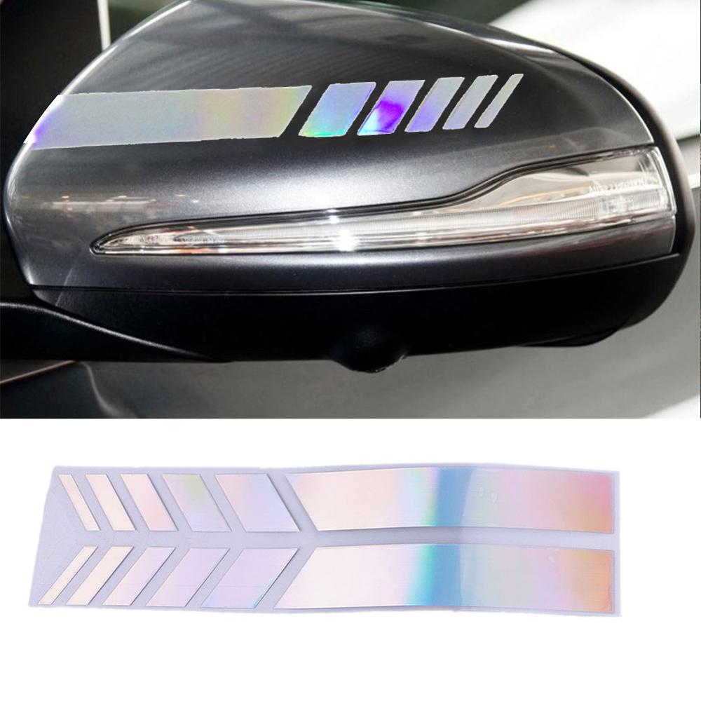 Universal 4pcs DIY Car Auto Car Body Sticker Durable UV Resistant Side Decal Stripe Decals SUV Vinyl Graphic Reflective Stickers: Colorful