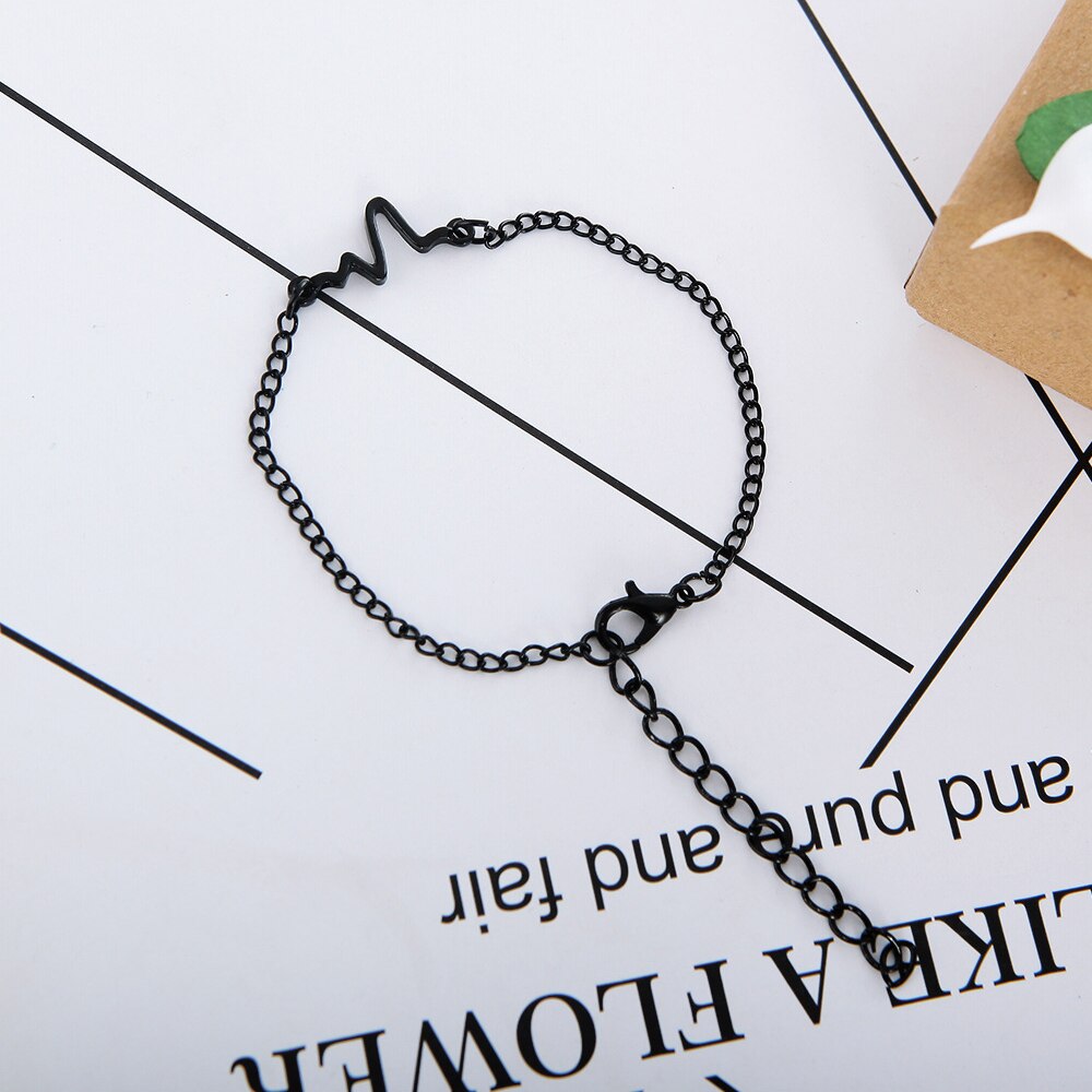Urocze Love Heart Shape bransoletki i Bangles dla kobiet dziewczynki kryształowa bransoletka złota srebrna kolorowa bransoletka oświadczenie biżuteria A233: a228-blackgun