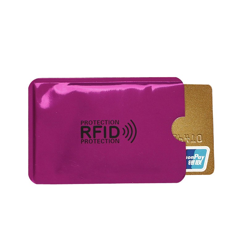 2/5pcs Aluminium Anti Rfid Wallet Blocking Reader Lock Bank Card Holder Id Bank Card Case Metal Credit NFC Holder 6.3*9.1cm