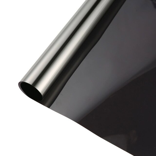 Lámina térmica aislante para ventana de construcción, protector solar de vidrio de 30CM x 2M, 1 rollo: Black