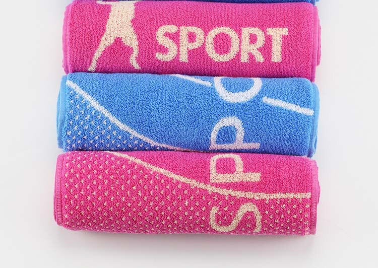 Bomuldsgarnfarvet sportshåndklæde badminton jacquard sportshætte gym svedhåndklæde