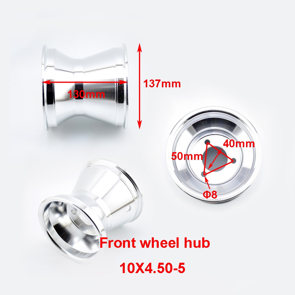 5 Inch 10x4.50-5 Go Kart Wheel Rim GO Kart Off-Road Aluminum Front Wheel