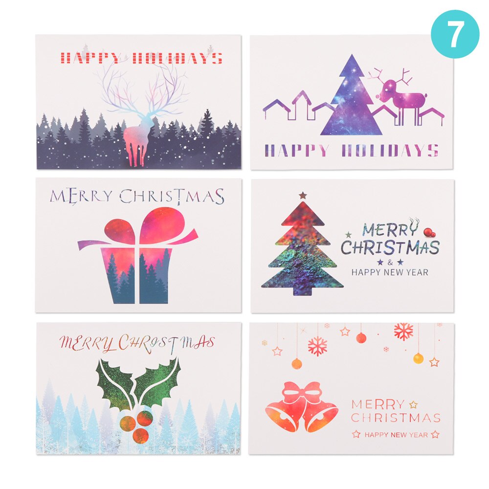 24 Pcs/lot Christmas Greeting Card Kids Christmas Blessing Greeting Cards Envelope Year Postcard Card Xmas Party: 7