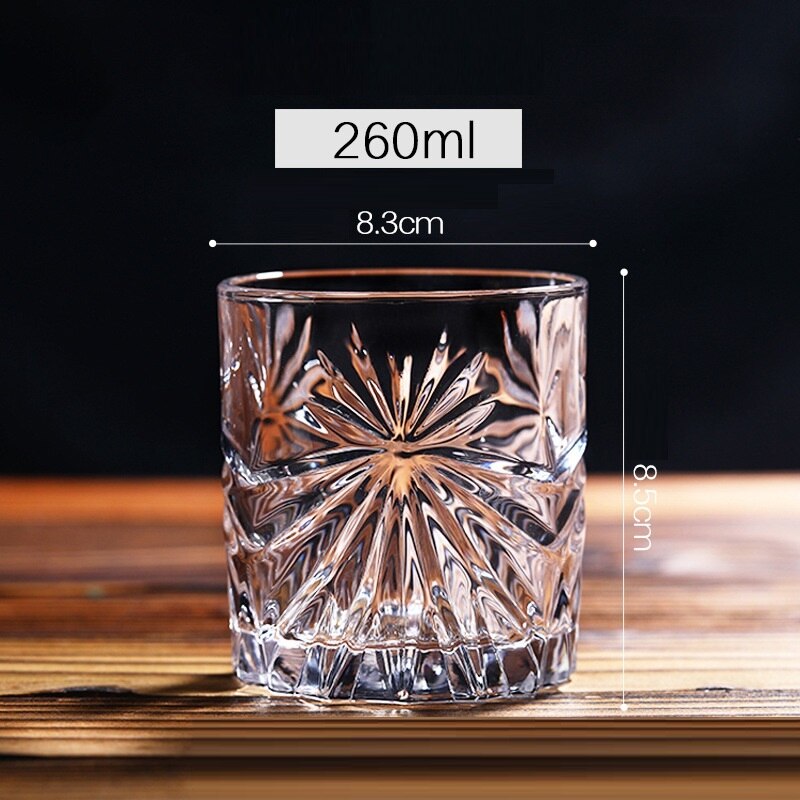 6 teile/satz Whiskey Wein Glas Bahre Saft Kristall Tasse Whiskey Brandy Wodka Gläser 11 entscheidungen transparent Bar Verein Küche Dekor: MULTI