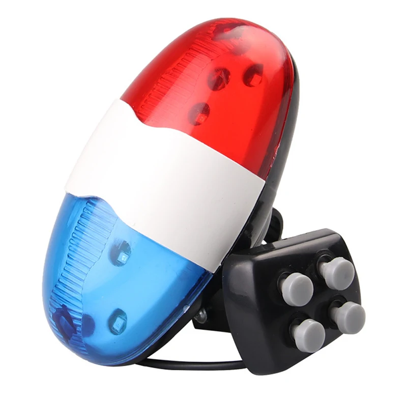 Luz LED trasera para bicicleta de montaña, lámpara de 4 tonos para manillar, claxon fuerte electrónico, accesorios para ciclismo: Default Title