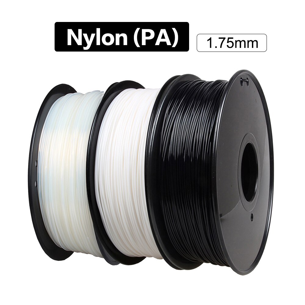XCR3D-filamento de nailon para impresora 3D, bobina de , transparente, blanco y negro, 1,75mm, 1 kg/rollo