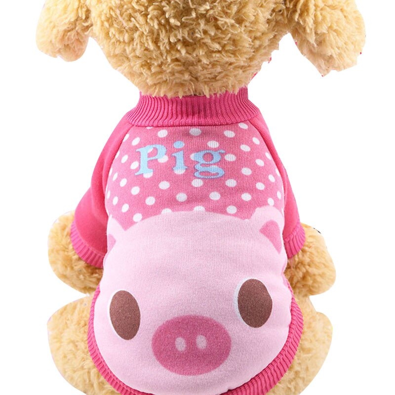 Outono inverno animal de estimação camisola macaco porco imprimir moda roupas para cães quente macio para animais de estimação roupas para cães moda filhote de cachorro roupas de alta qualidade