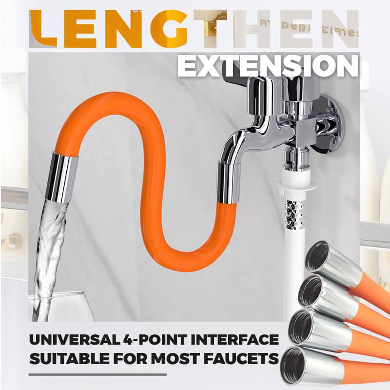 Universele Schuimende Extension Tube 360 ° Draaibaar Gratis Buigen Kraan Verlenging 1/2 'Extender Wassen Splash Hoofd Voor Wastafel fa