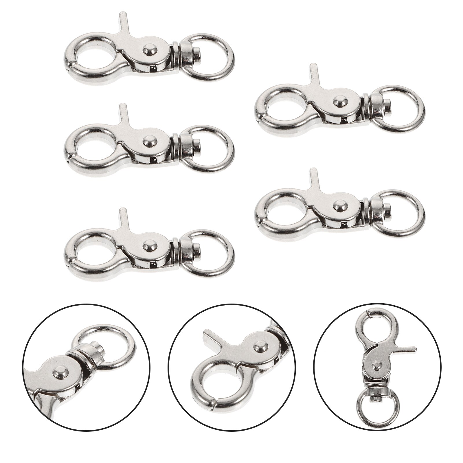 5Pcs Bird Cage Locks Lobster Clasp Door Lock Parrot Cage Safety Buckle Pet Cages Accessories