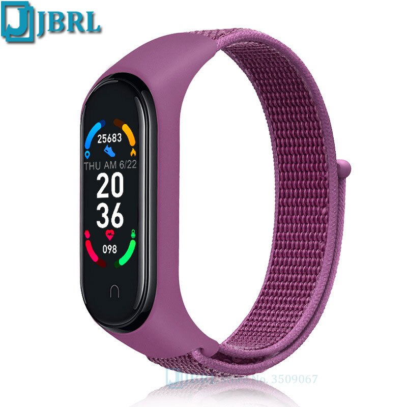 Nylon Kids Smart Band Children Heart Rate Sleep Smart Bracelet Fitness Tracker Wristband Sports For Android IOS Wrist Band 10-18: purple