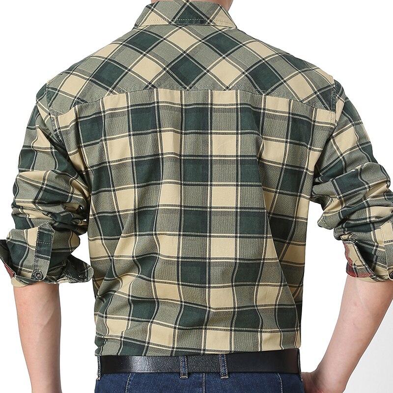 2021 camicia a quadri da uomo in flanella autunnale primavera camicie Casual calde da uomo a maniche lunghe camicia a quadri da uomo in cotone britannico