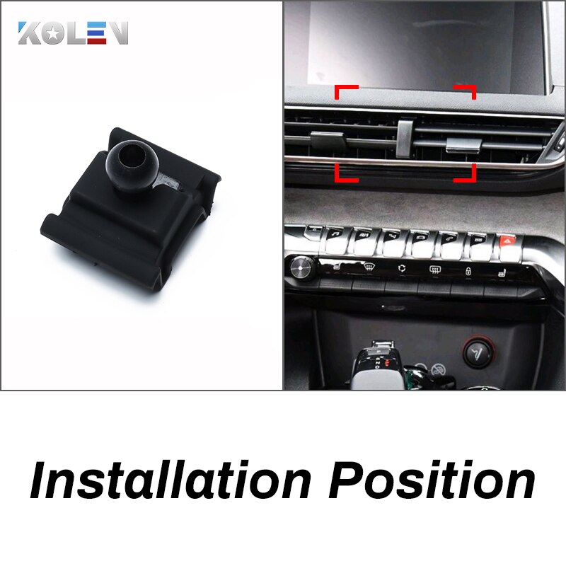 Soporte para móvil de coche para Peugeot 4008, 5008, teléfono inteligente GPS aire salida soporte Snap-tipo de soporte