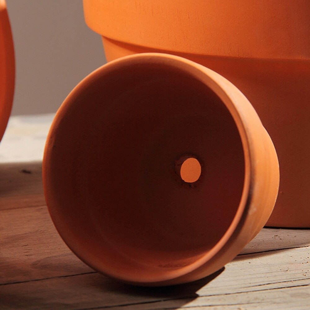 12Stck 3x3cm Kleine Mini Terrakotta Topf Tonne Keramik Keramik Pflanzer Kaktus Blumentöpfe Sukkulenten Kindergarten Töpfe Ideal für Pflanzen Cr