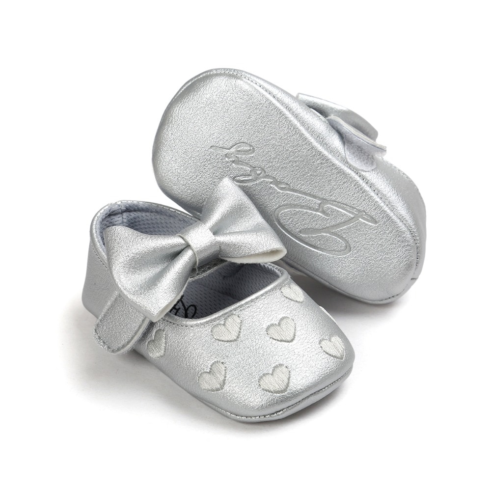 leather infant baby shoes girls with princess cute style 0~18 months crib shoes.CX50C