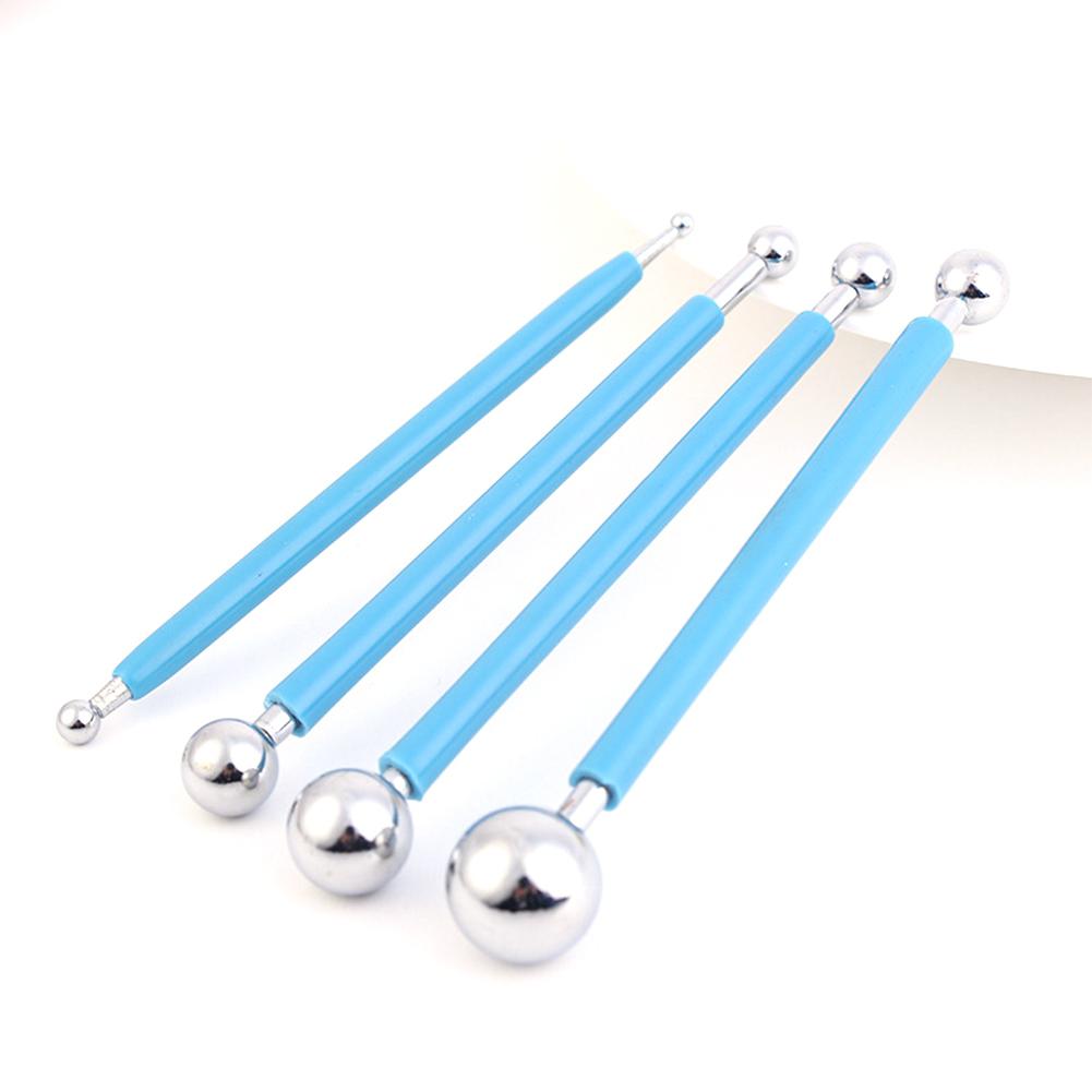 4 stücke Kunst Punktierung Werkzeuge Malerei Bausatz für Ton Keramik Keramik Puppe Fondant Modellierung Papier Blumen Präge aufbringen r20