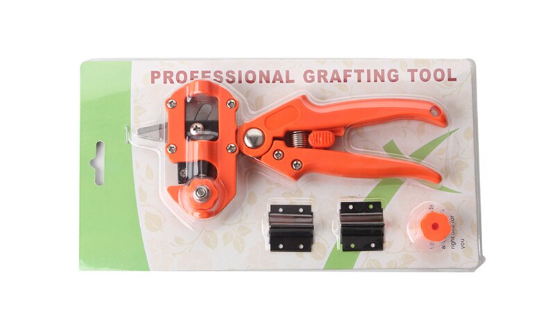 Graft Schaar Plant Cutt Kwekerij Tak Cutt Machine Schaar Snijden Plant Prun Druif Snoeien Fruit Boom Prun Tuin Gereedschap: Card pack - Orange