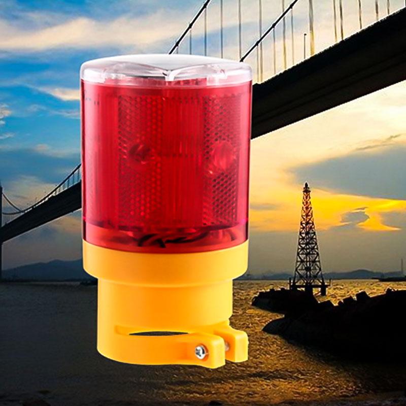 Solar Powered LED Traffic Strobe Warning Lights Flicker Beacon Road Barricade Construction Sign Lamp