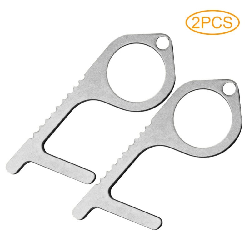 No Touch Door Opener Tool Mini Reusable Handle Tools Press Elevator Button Hand Stick For Home Outdoor: 2Pcs