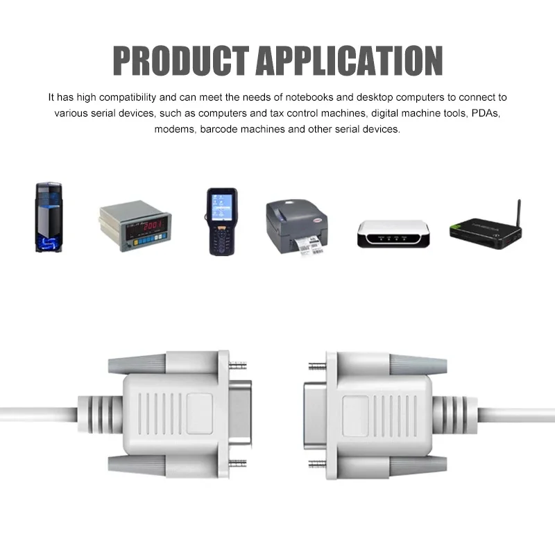 DB9 9Pin série RS232 câble d'extension connecteurs de Port de données femelle pur cuivre nickelé 9Pin COM rallonge 30AWG