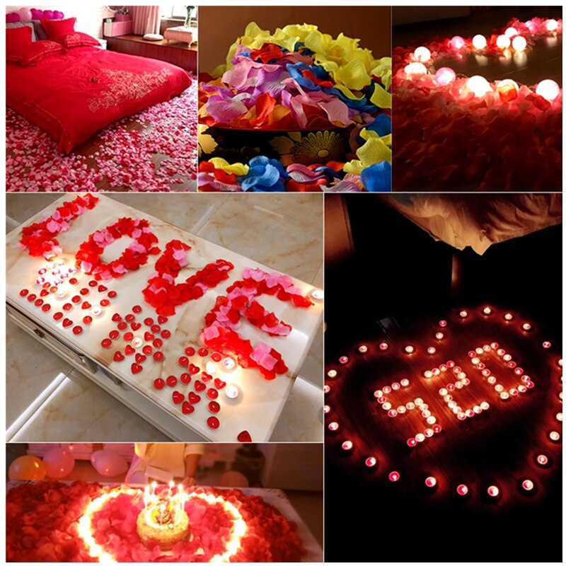 20000pcs / lot 4.5*4.5cm silk rose petals for Wedding Decoration, Romantic Artificial Rose Petals Wedding Flower Rose Flower 7Z