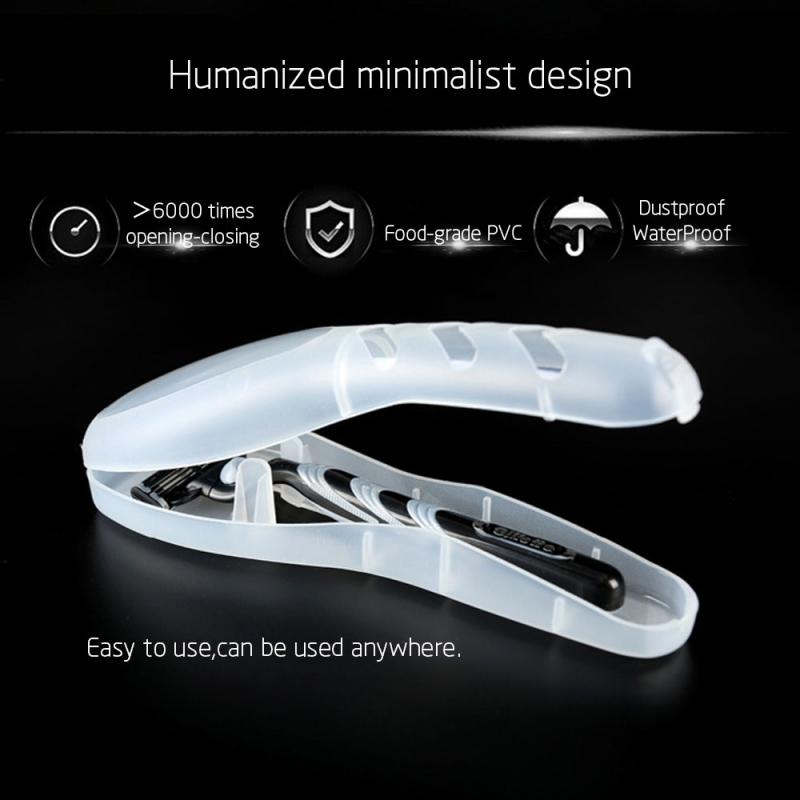 1Pc Reizen Mannen Scheermes Case Draagbare Plastic Scheermesjes Opbergdoos Scheren Machine Container Houder Scheerapparaat Opbergdoos