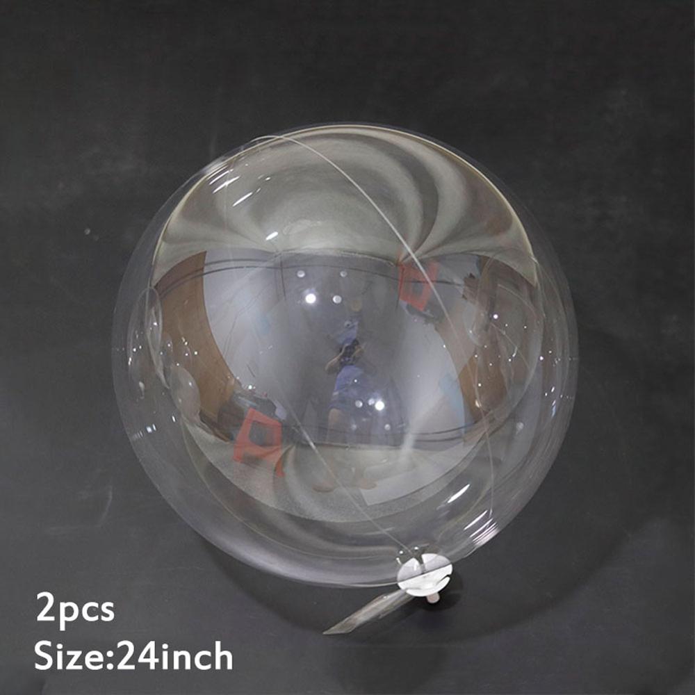 12/18/20/24/36 Inch Pvc Transparent Bobo Bubble Balloon Round Bobo Ballons Festival Party Activity Decorations Supplies: 2pcs 24inch