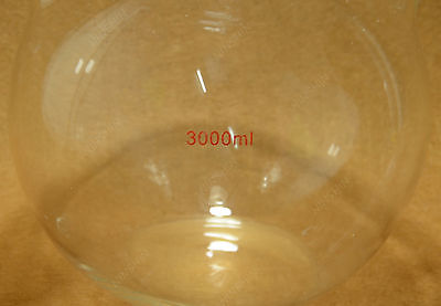 Platte Bodem Glazen Kolf, 3000 ml, 24/40, Sigle Hals, Een Hals, 3 Liter, Kokend fles