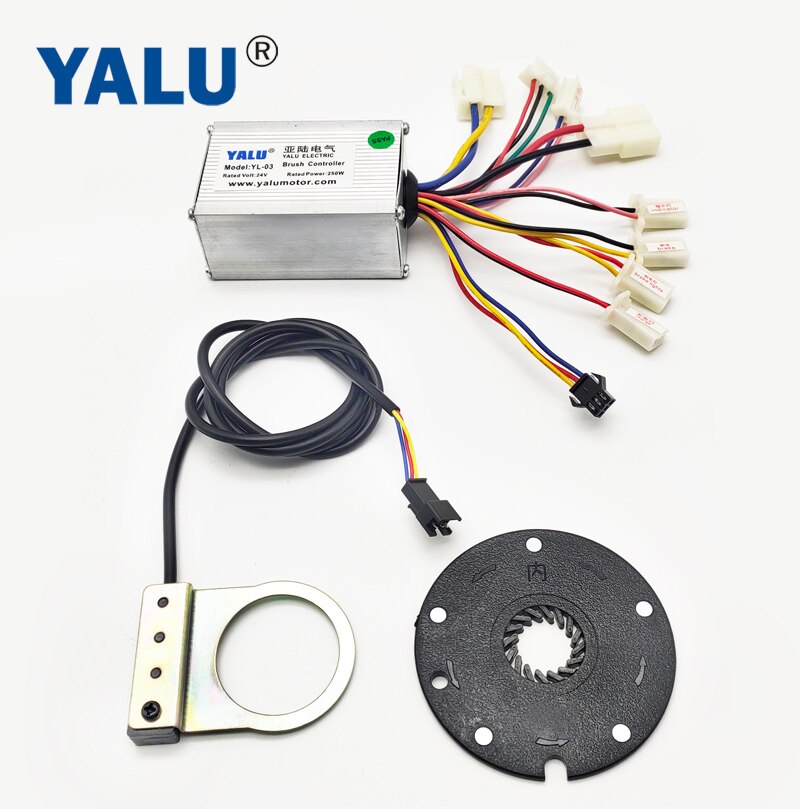 Yalu Borstel Dc Motor Controller 24V 250W Ebike Speed Controller Met Pas Sensor Poort Voor Elektrische Fiets Scooter conversie Kit: 24V250W with PAS