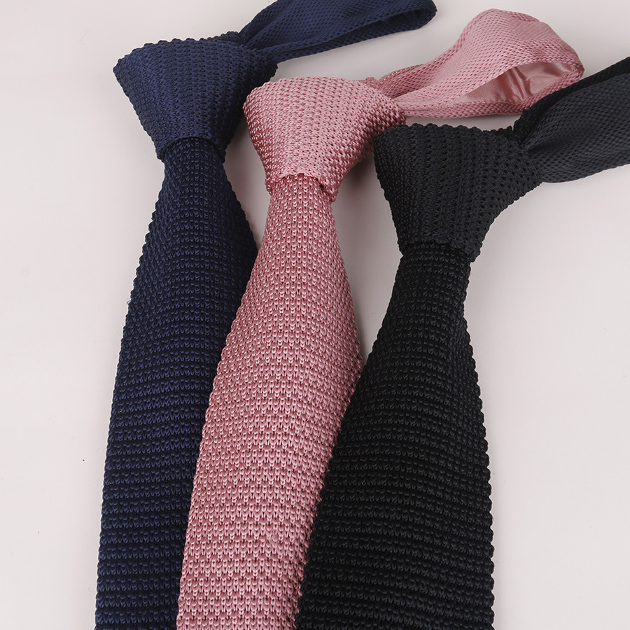 Corbatas de punto para hombre, 6cm, vestido de negocios a la , ropa informal con corbata de lana, Corbatas formales para boda,