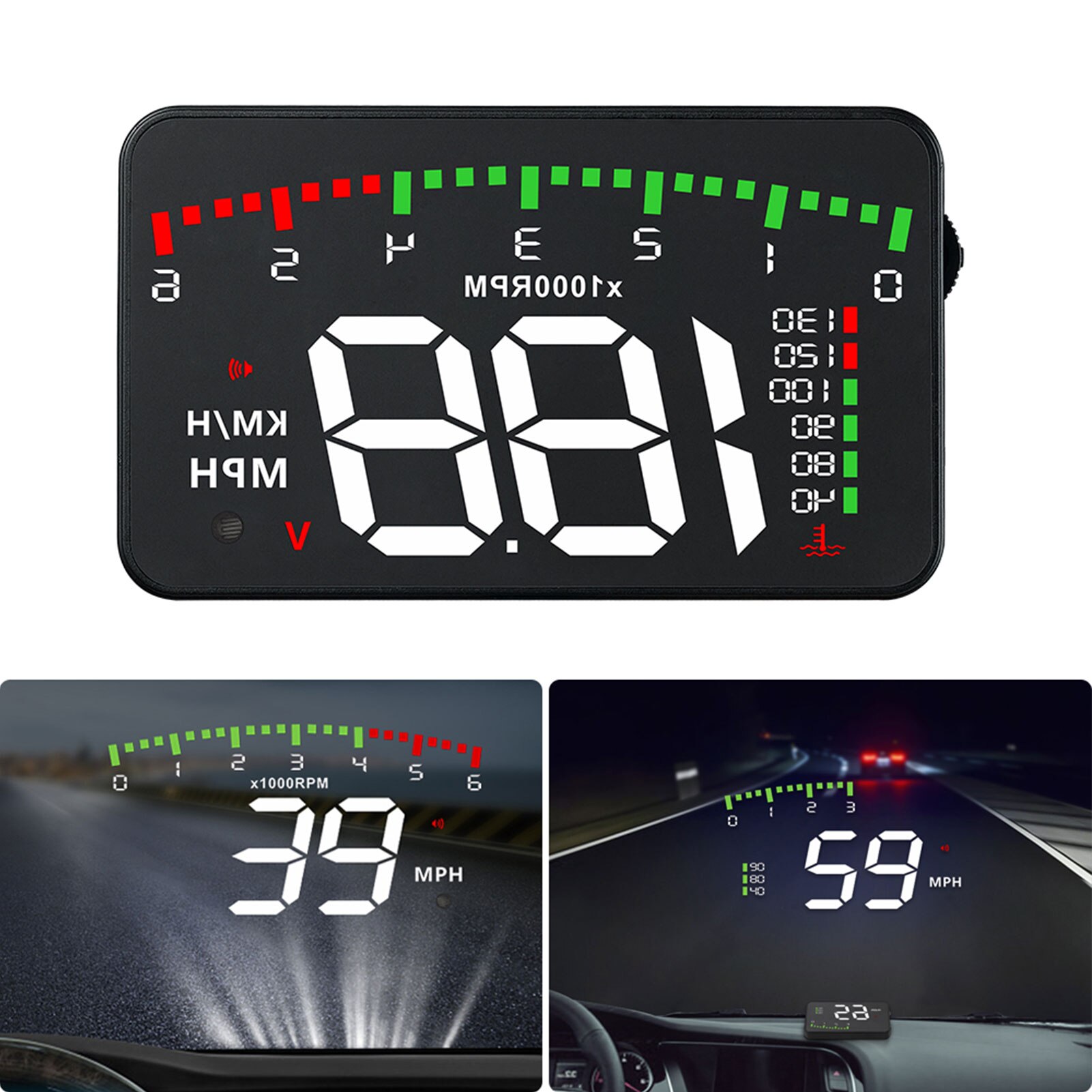 OBD2 HUD Car Head Up Display LED Windscreen Projector OBD Scanner Speed Fuel Warning Alarm System HUD Head-Up Display