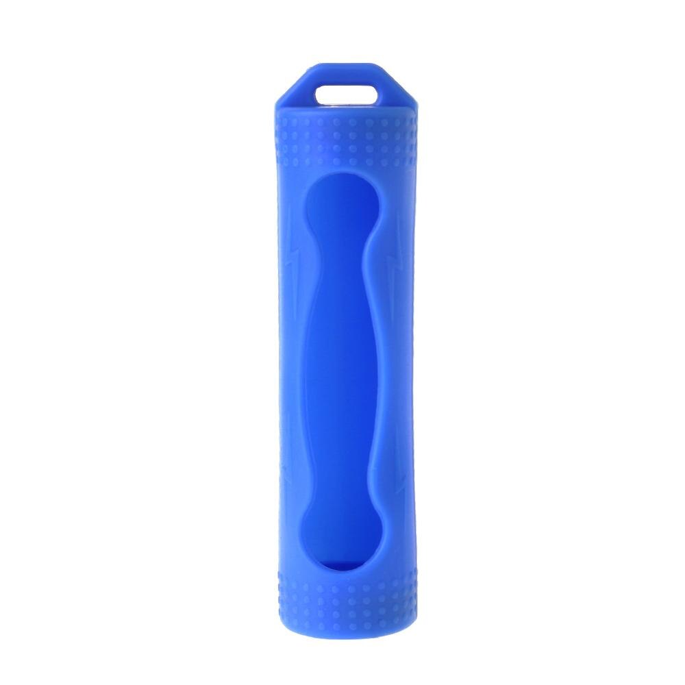 Silicone Sleeve Cover Case For 18650 Battery Protective Bag Pouch Battery Storage Box: Blue