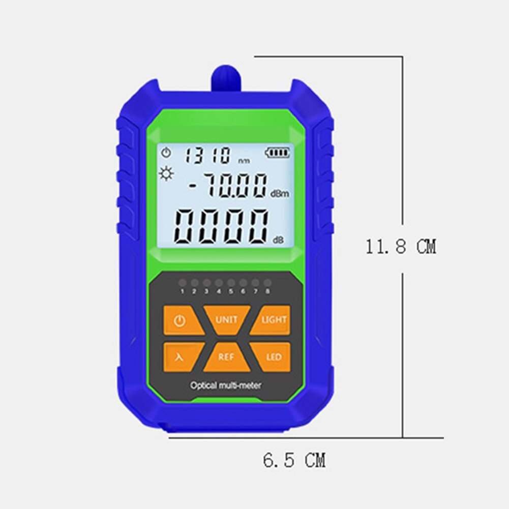2 IN 1 High Accuracy Optical Power Meter With RJ45 Fiber Tester Self-Calibration With 6 Wavelengths