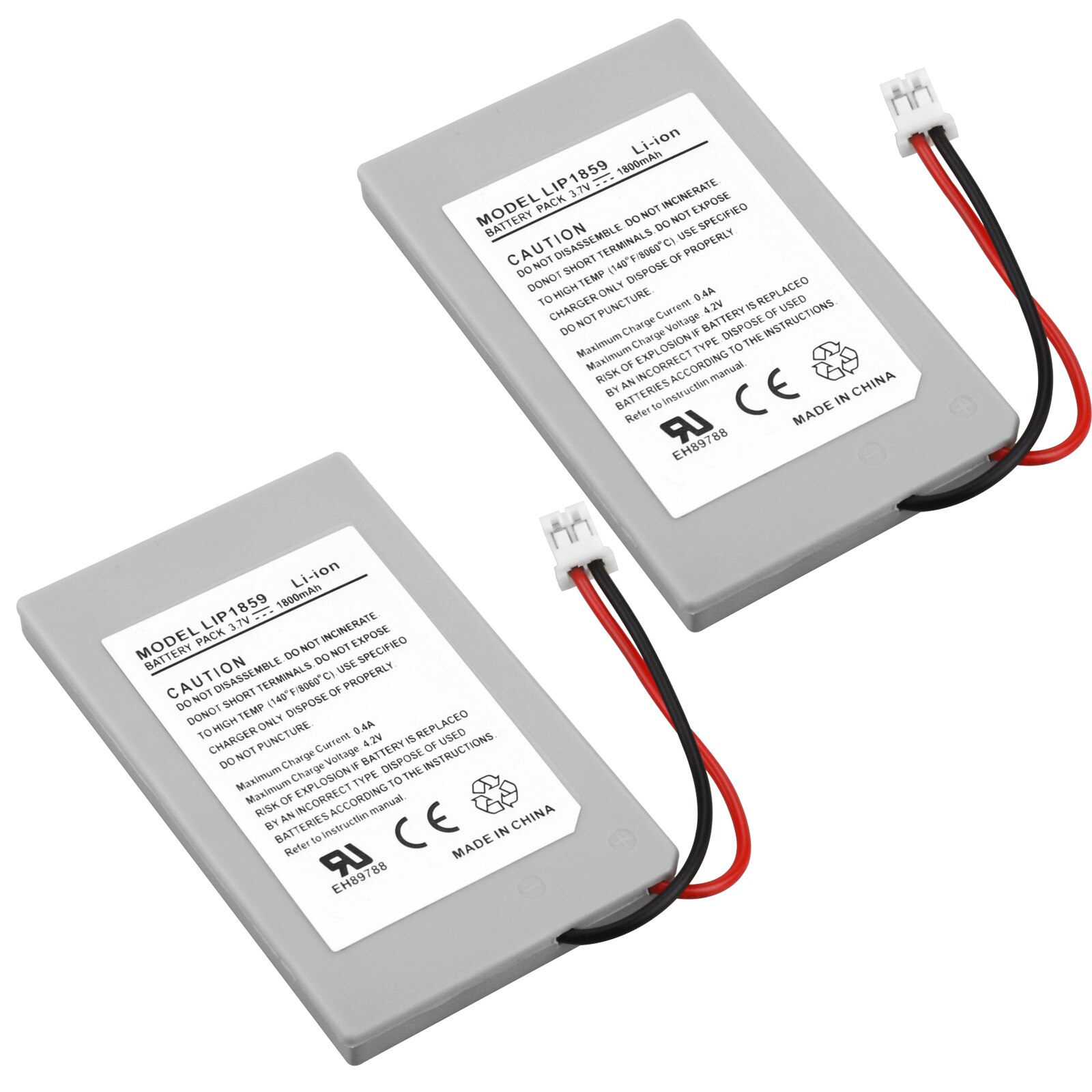 Batteria 2pz 1800mAh per batterie ricaricabili agli ioni di litio 3.7V controllore senza fili PS3 Sony PlayStation3