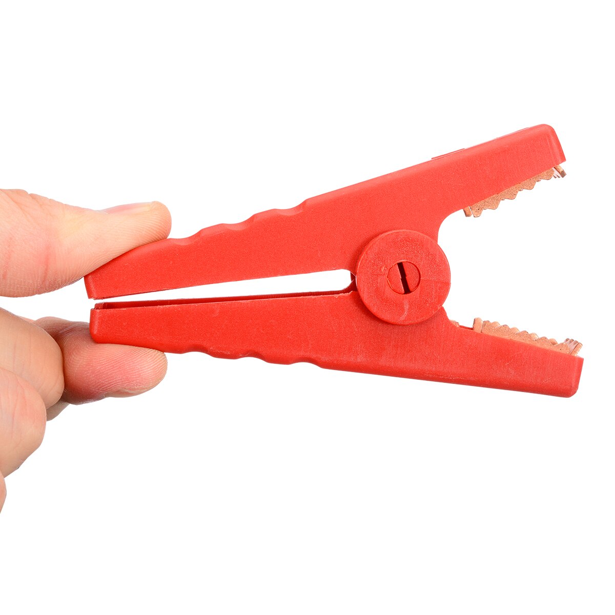 1 Paar 95Mm Rood + Zwart Auto Alligator Clips Batterij Test Klemmen 100A Koper Gecoat Tanden Krokodil Connector Clips