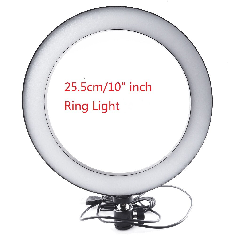 LED Ring Light - 16/20/26cm Selfie Light with Tripod - Dimmable Cradle Head for Video Studio: Only 26cm