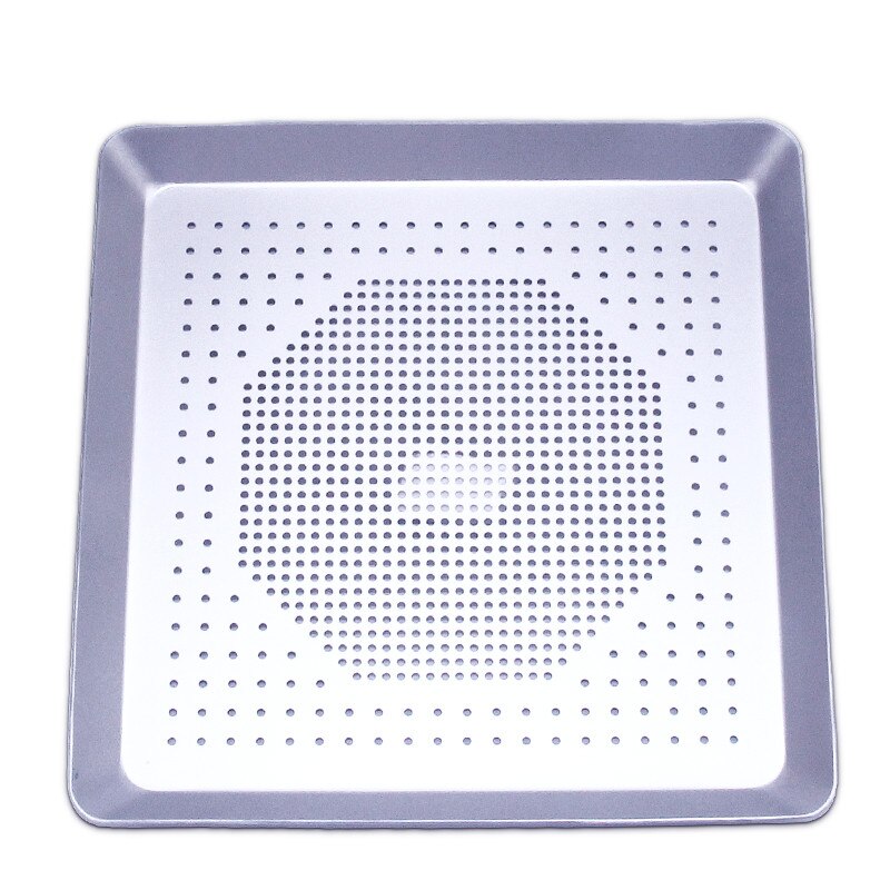 square Rectangle Pizza Baking Pan Nonstick Pizza hole tray Pan Steel Round Crispy Crust Pizza Oven Tray Perforated Bakeware Tool