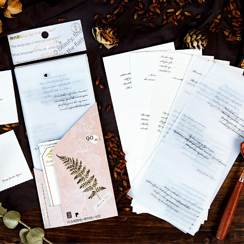 VanYi-Colección de poesías Vintage, 6 diseños, cartas en stock, letras de papel cuadradas, álbum de recortes, fabricación de tarjetas, proyecto de diario Bullet DIY: D
