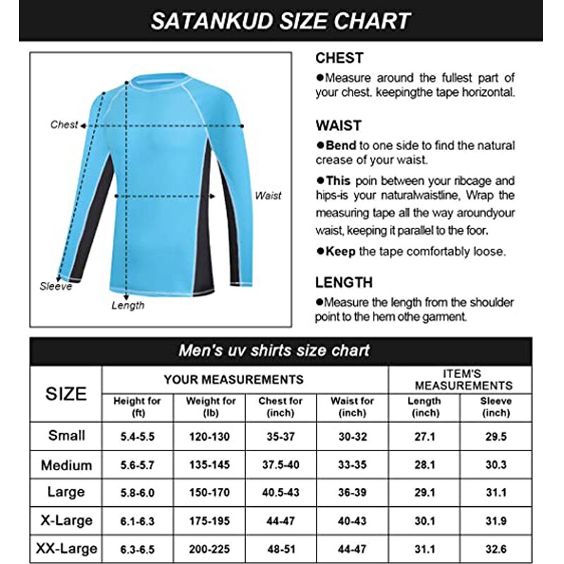 100% Polyester Men's Long Sleeve Shirts UPF 50+ Sun Protection SPF Running T-Shirt Lightweight Athletic Workout Hiking Swim Shir