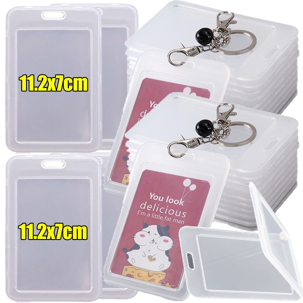 3-30 st vattentäta transparenta kortfodral styv plast busskortshållare företag kreditkort bank id-kortsfodral skyddar