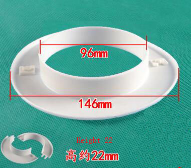 A/C-Teile, Kunststoffdekoration, Wandlochabdeckung mit Kappe, 170 mm, 130 mm, 103 mm, 95 mm, 87 mm, 63 mm: Gelb