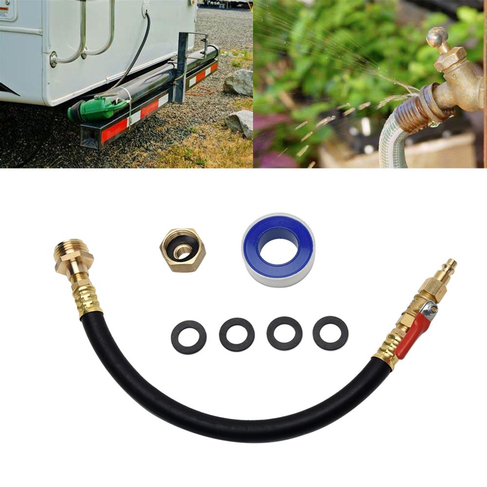 JQ Quick Connect Travel Trailer Sprinkler Blowout Adapter RV Winterizing Kit Boat Air Compressor Motorhome Fitting Plug Camper