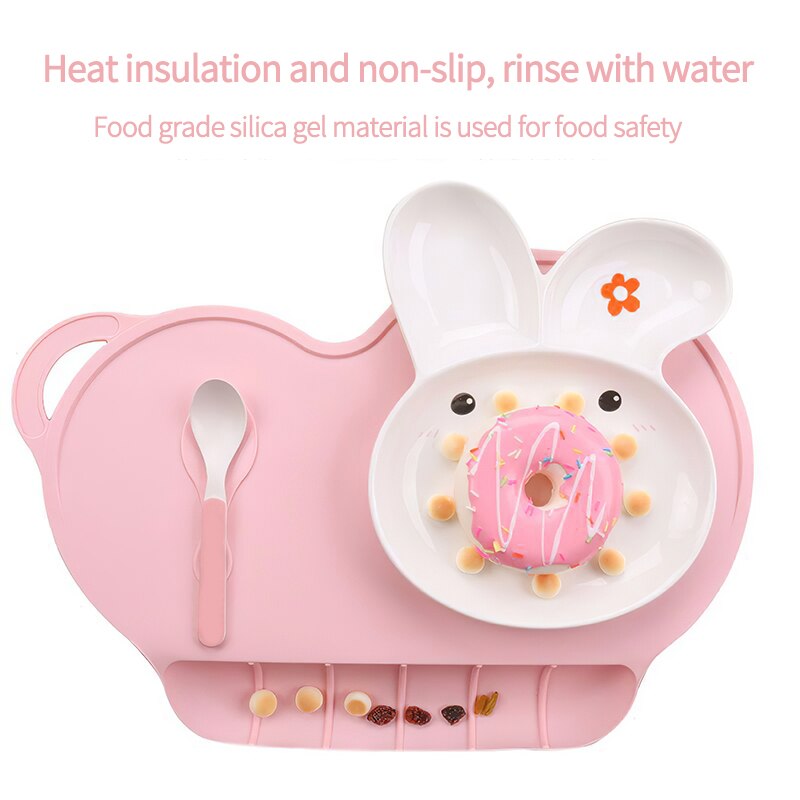 Baby Eten Mat Food Grade Waterdichte Siliconen Placemat Hoge Temperatuur Isolatie Mat Student Antislip Tafel Mat