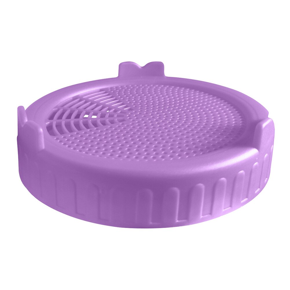 Sprouting Lid Food Grade Mesh Sprout Cover Kit Seed Growing Germination Vegetable Silicone Sealing Ring Lid For Mason Jar: Purple