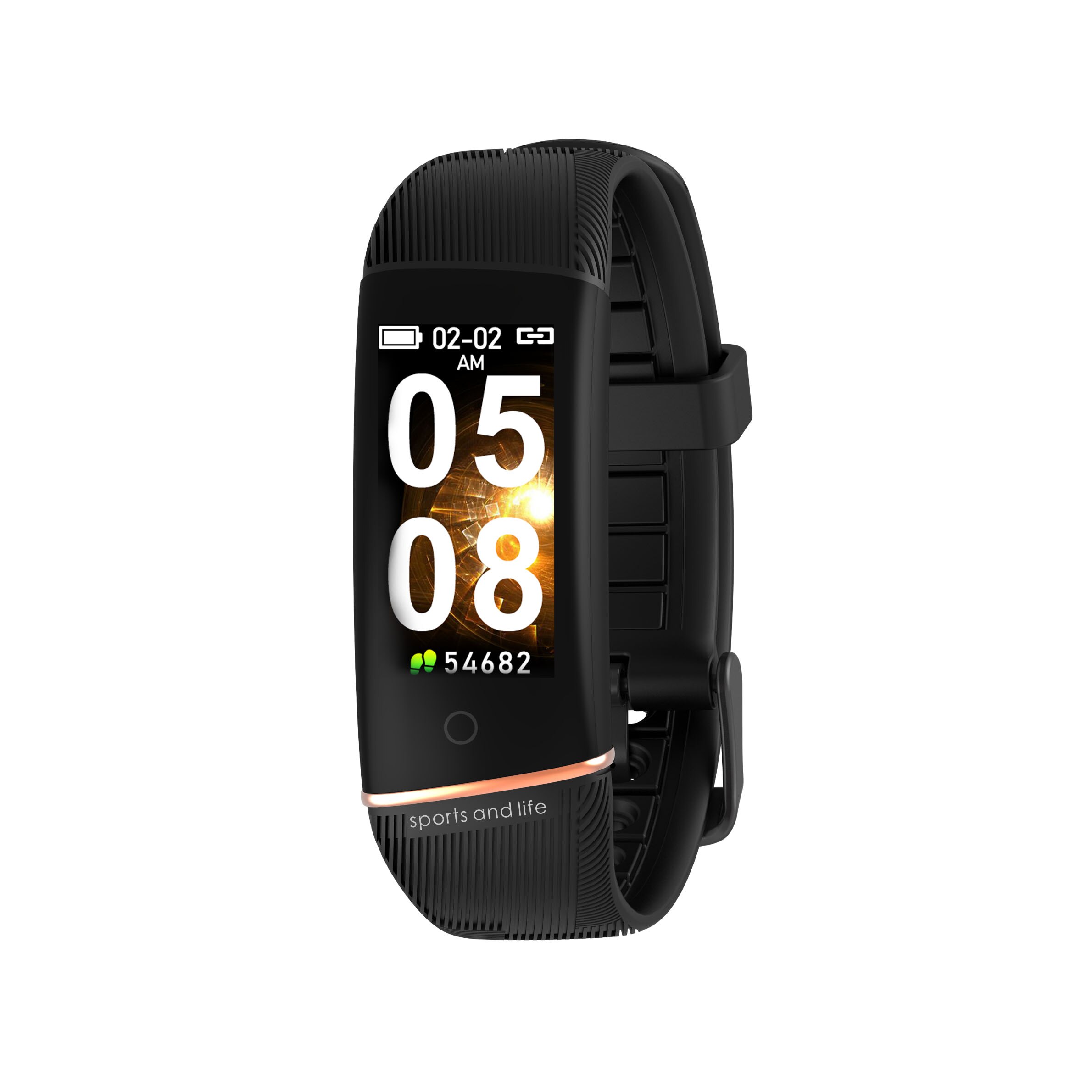 LIGE Inteligente Relógio Do Esporte Das Mulheres de Saúde Pressão Arterial Pulseira Monitor de Freqüência Cardíaca Inteligente Atividade Rastreador De Fitness Para O Casal Relógios: Black