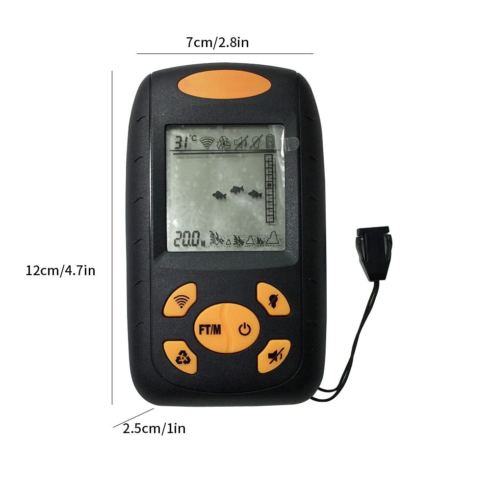 Handheld Fishfinder Draagbare Detectie Sonar Sensor Finder Onderwater Transducer Vissen Accessoire Voor Outdoor Vissen