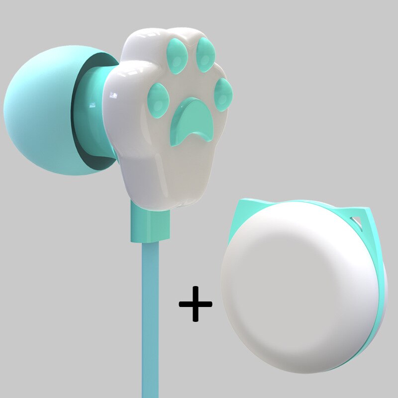 Cute Donuts Macaron Earphone 3.5mm In-ear Stereo Wired Earbuds with Mic Earphone Case for Kids Girls MP3 for IPhone Xiaomi: Style 2 Green